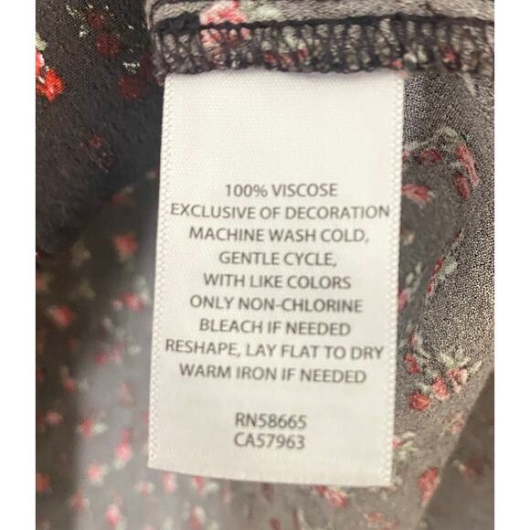 Treasure & Bond Floral Print Camisole Tank Top Women's Medium Adjustable Straps - Picture 4 of 9